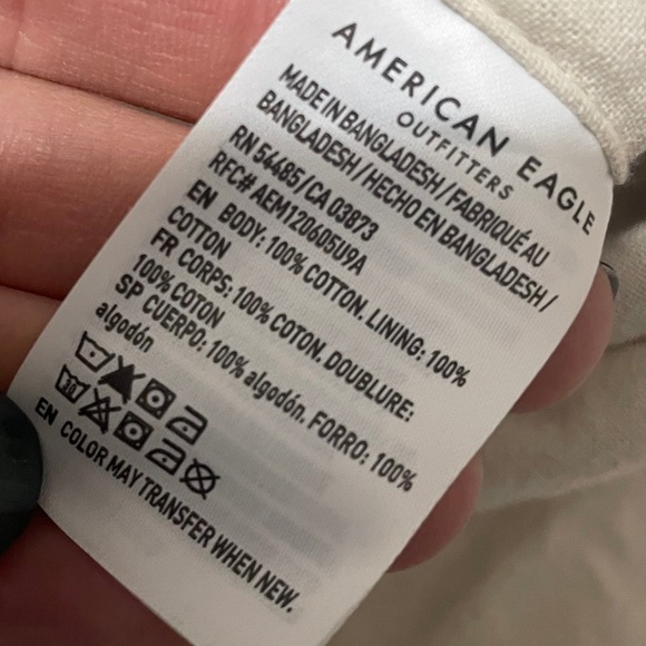 American Eagle Outfitters Men's Small Utility Jacket Shirt Cream Button Up - Picture 5 of 9